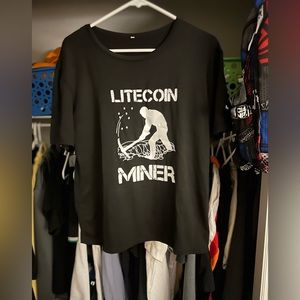 Crypto Litecoin miner T shirt men’s medium
